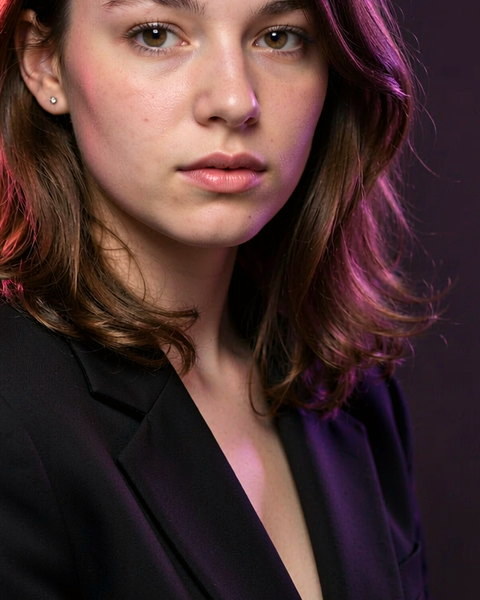 Illustrative portrait with cinematic studio lighting